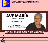 «Ave María» de Inocente Carreño, dirige María Colón de Cabrera