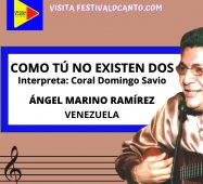 «Como tú no existen dos» de Ángel Marino Ramírez V.